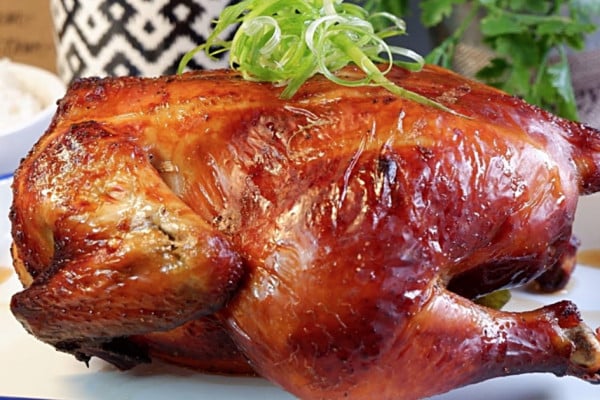 Make an Asian style whole roast chicken in the air fryer