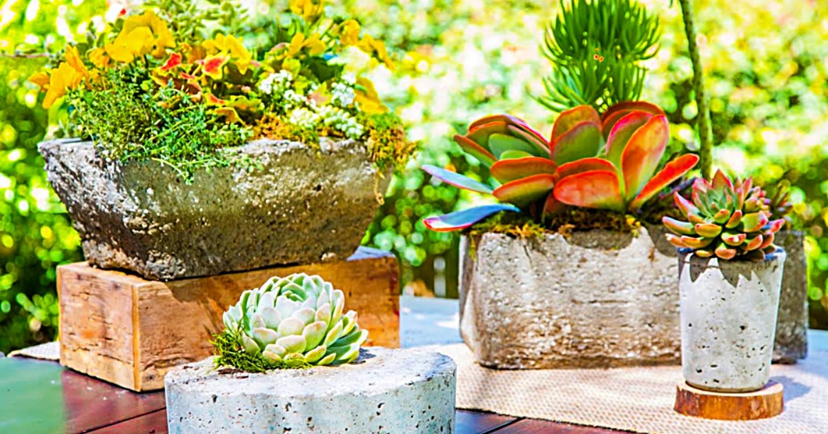 DIY Hypertufa Planters | DIY Joy Projects and Crafts Ideas