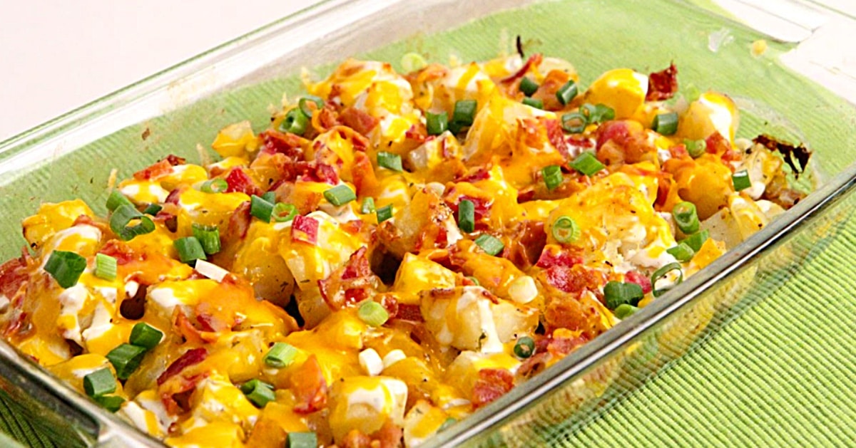 Cheesy Bacon Ranch Potato Casserole Recipe | DIY Joy Projects and Crafts Ideas