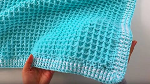 How To Crochet A Waffle Blanket | DIY Joy Projects and Crafts Ideas