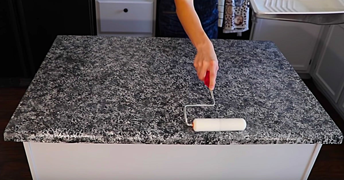 Can You Paint Your Countertops To Look Like Granite Diy Faux Granite Countertops In Just A Few