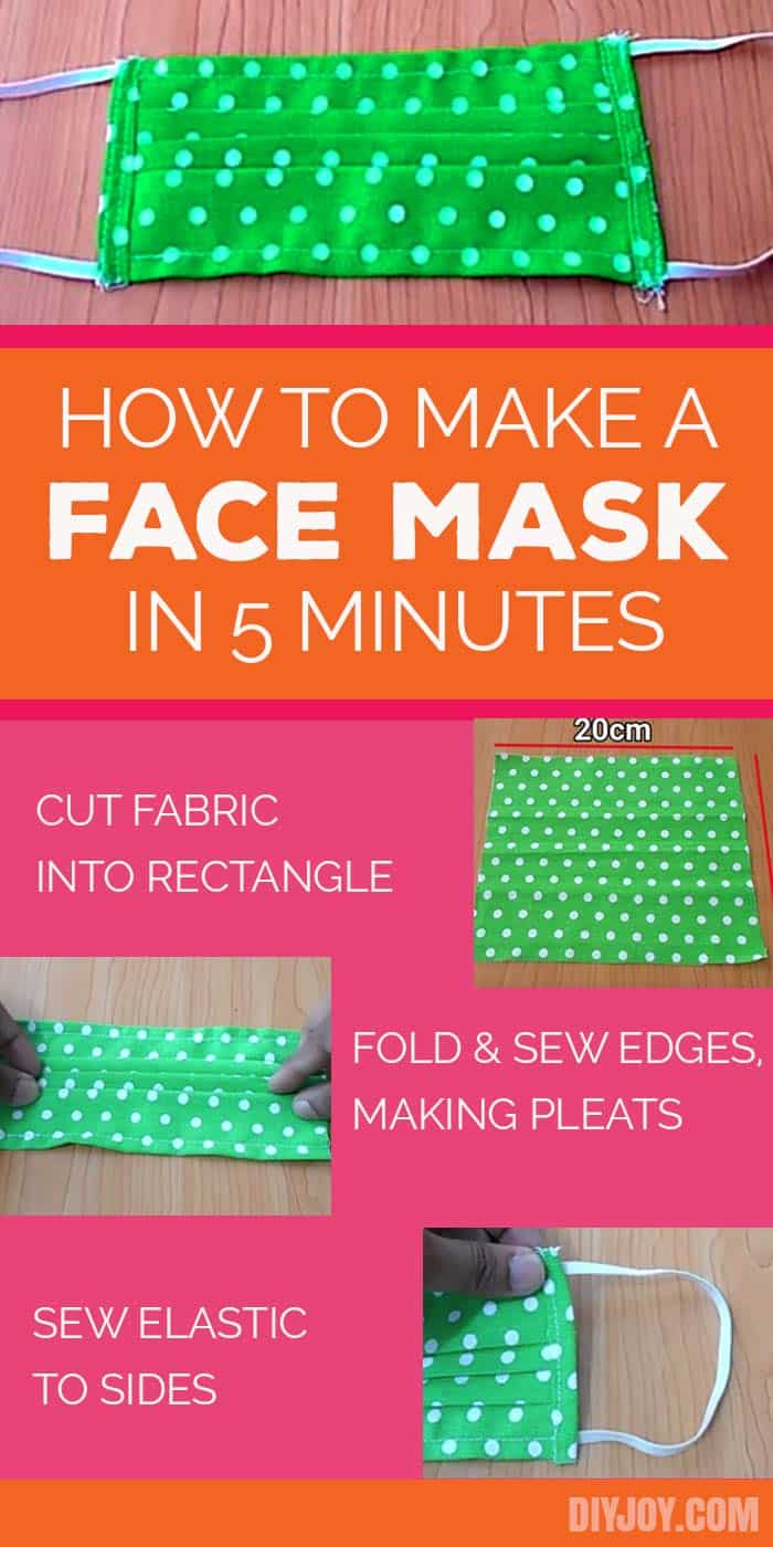 How to Make A Face Mask - DIY Face Mask Sewing Tutorial - Easy Masks to Make from Fabric - DIY Masks With Step by Step Tutorial and Pattern to Sew