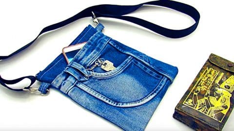How To Make A Recycled Jean Crossbody Bag | DIY Joy Projects and Crafts Ideas