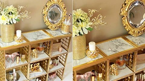 Dollar Tree DIY Marble And Gold Organizer | DIY Joy Projects and Crafts Ideas