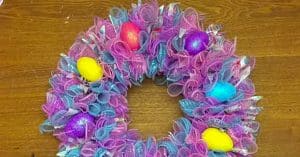 How To Make A Mesh Easter Wreath