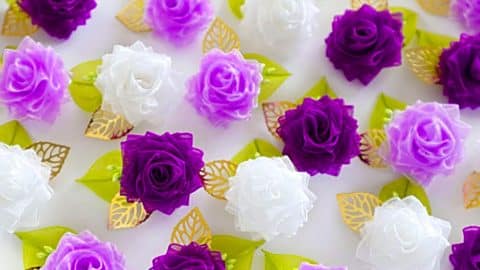 How To Make No Sew Ribbon Rose Flowers 