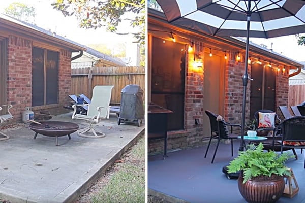 Do a patio makeover with paint and fence replacement