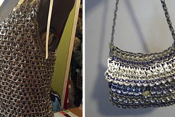 How to make chainmail from the tops of soda cans