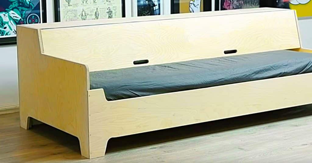Make a DIY Sofa Bed out of plywood and foam