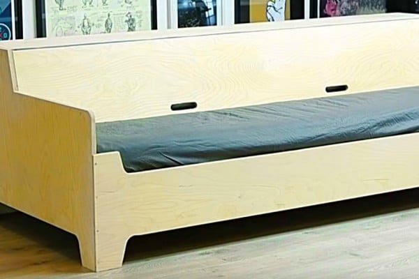 Make a DIY Sofa Bed out of plywood and foam