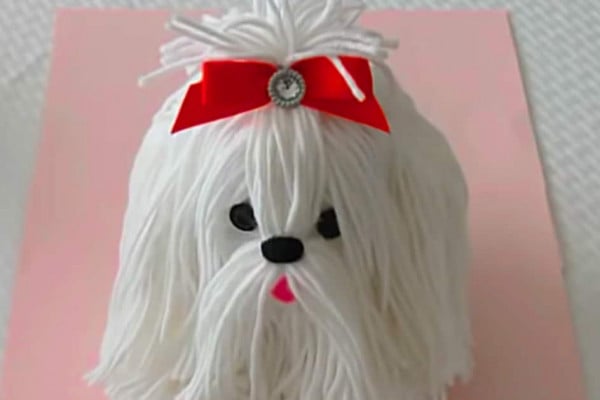 Make a Shih Tzu Dog out of yarn