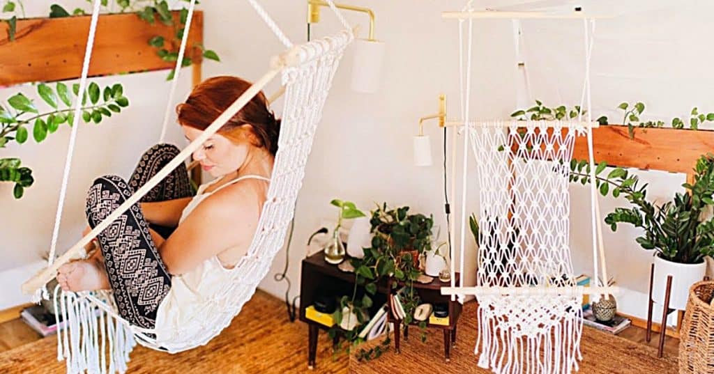 Make a macrame boho chair