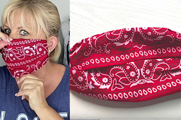 How to Make A Bandana Face Mask - Quick No Sew Mask DIY Tutorial