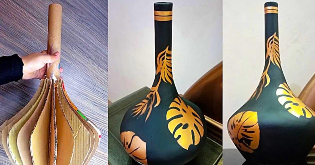 Make a quarantine DIY cardboard vase