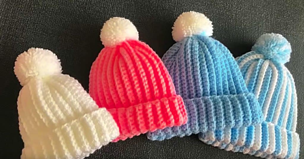 Make a beautiful crocheted baby hat