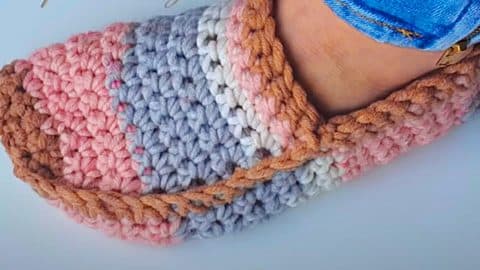 How To Make Crochet Moccasin Slippers | DIY Joy Projects and Crafts Ideas