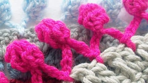 How To Crochet A Pom Pom Border | DIY Joy Projects and Crafts Ideas