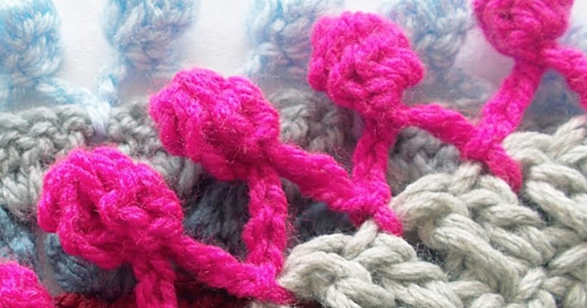 How To Crochet A Pom Pom Border | DIY Joy Projects and Crafts Ideas