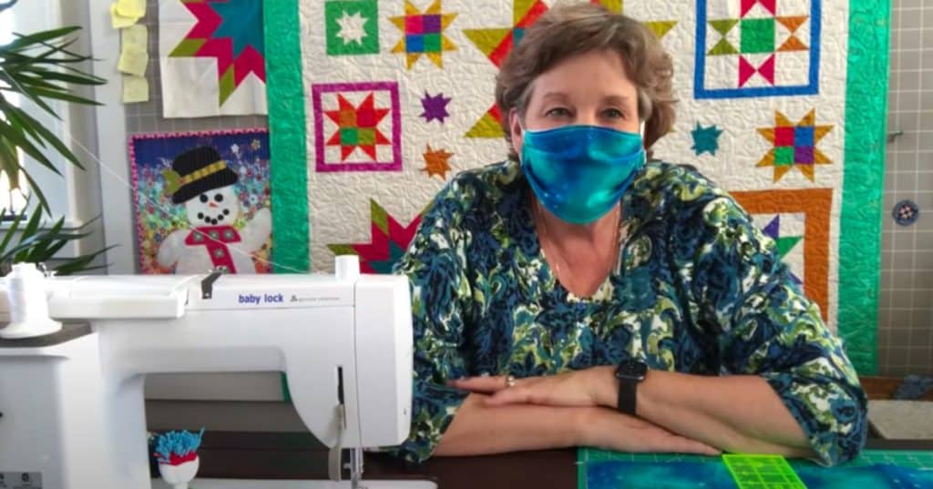 Jenny Doan makes and elastic mask