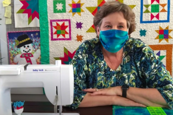 Jenny Doan makes and elastic mask