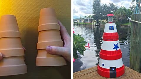 How To Make A Solar Clay Pot Lighthouse | DIY Joy Projects and Crafts Ideas