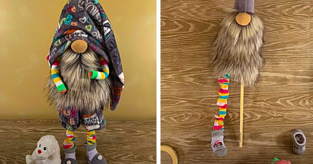 Make a long legged gnome with doweling legs