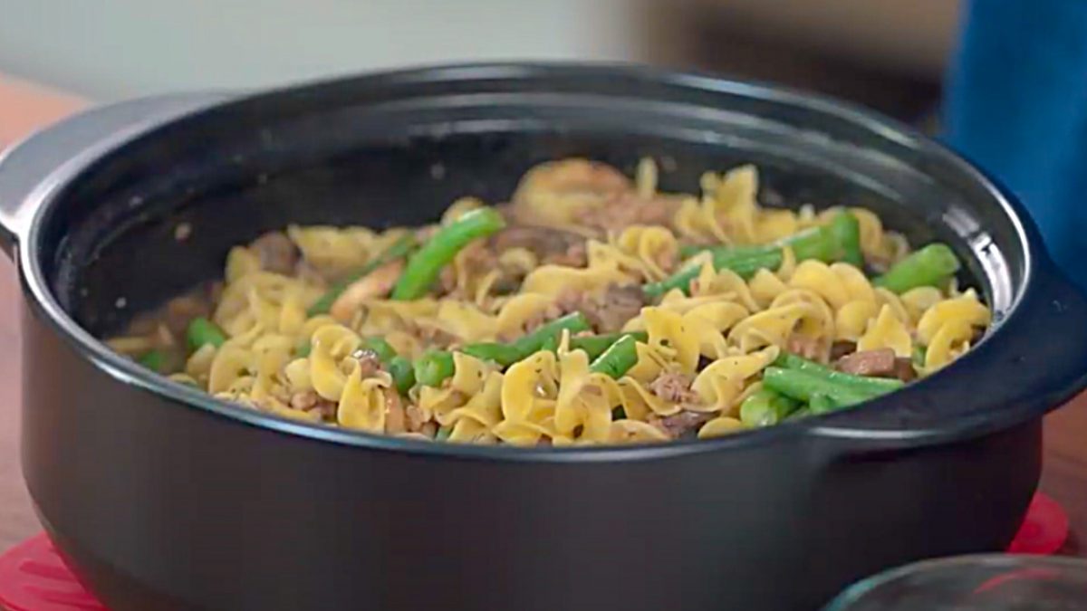 Microwave Beef Stroganoff Casserole Recipe