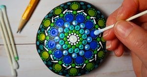 How To Paint A Mandala Stone With Q-tips
