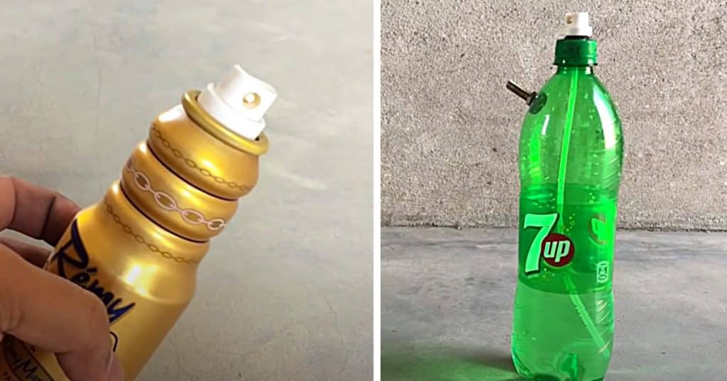 Make a spray painter out of a soda bottle