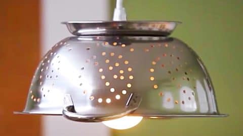 How to Make A Colander Pendant Light | DIY Joy Projects and Crafts Ideas