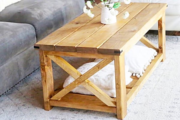 How to make a 40 dollar farmhouse coffee table