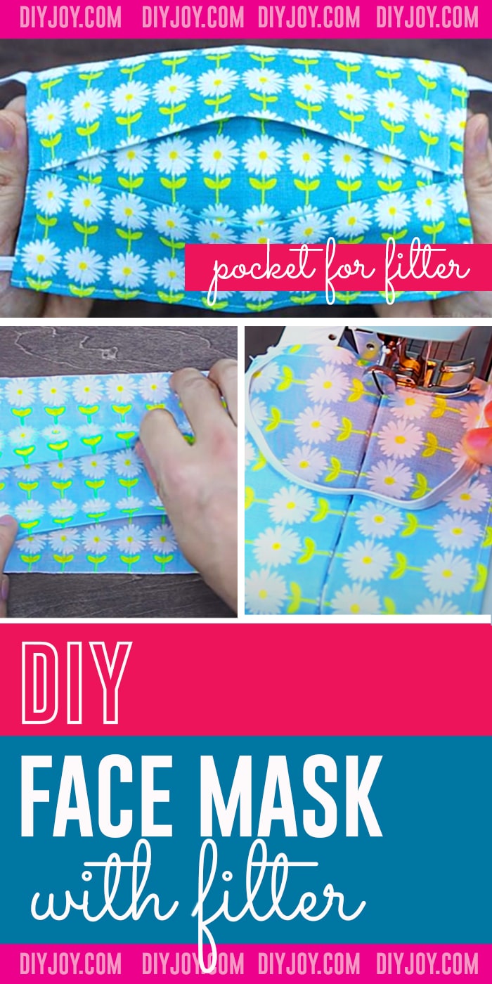 How to Make A Face Mask With Filter Pocket - DIY Face Mask Sewing Tutorial With Step by Step Instructions