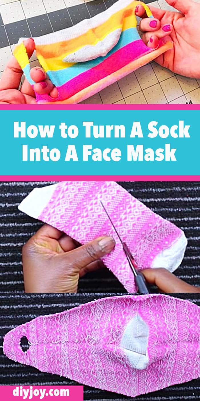 How to Turn A Sock Into a Face Mask - Easy DIY Mask to Make Without Sewing Machine - 5 minute face mask tutorial