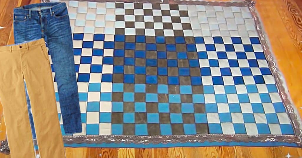 How to make a rug out of old pants
