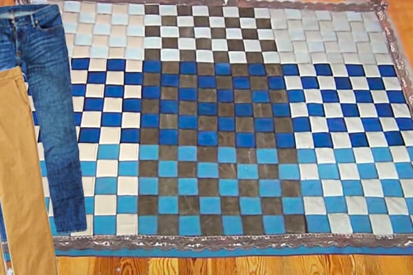 How to make a rug out of old pants