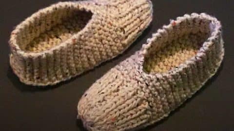 How To Make Hand Knitted Slippers | DIY Joy Projects and Crafts Ideas