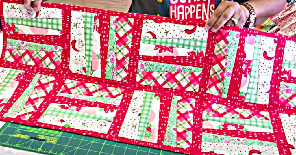 How to sew a quilt-as-you-go table runner