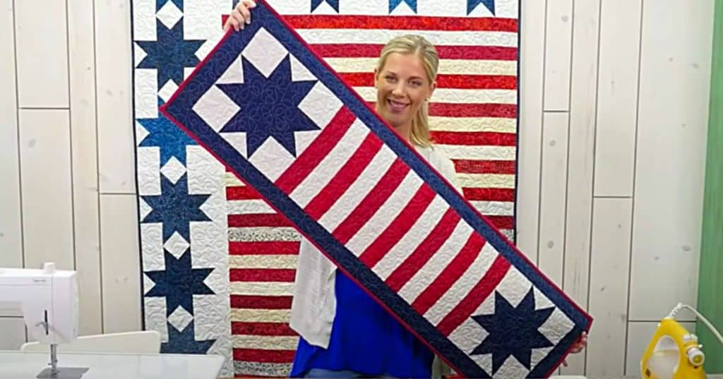 Stars and Stripes American Table Runner
