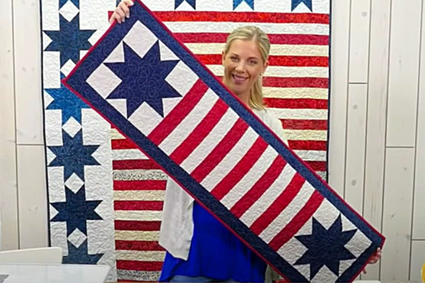 Stars and Stripes American Table Runner