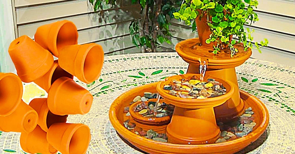 How To Make A Terracotta Fountain | DIY Joy Projects and Crafts Ideas