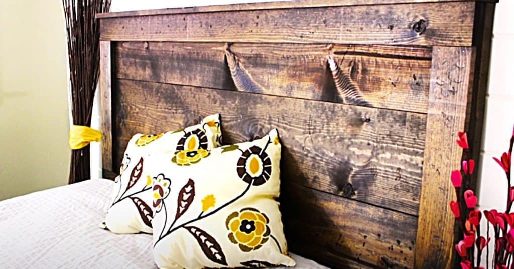 How to make a $20.00 rustic farmhouse headboard out of wood