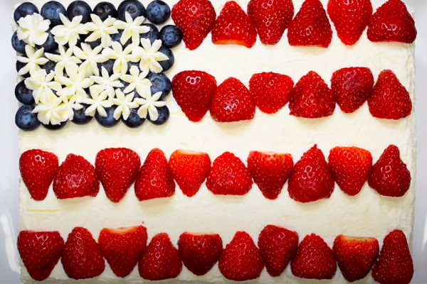 American Flag Cake Recipe | Homemade Recipes