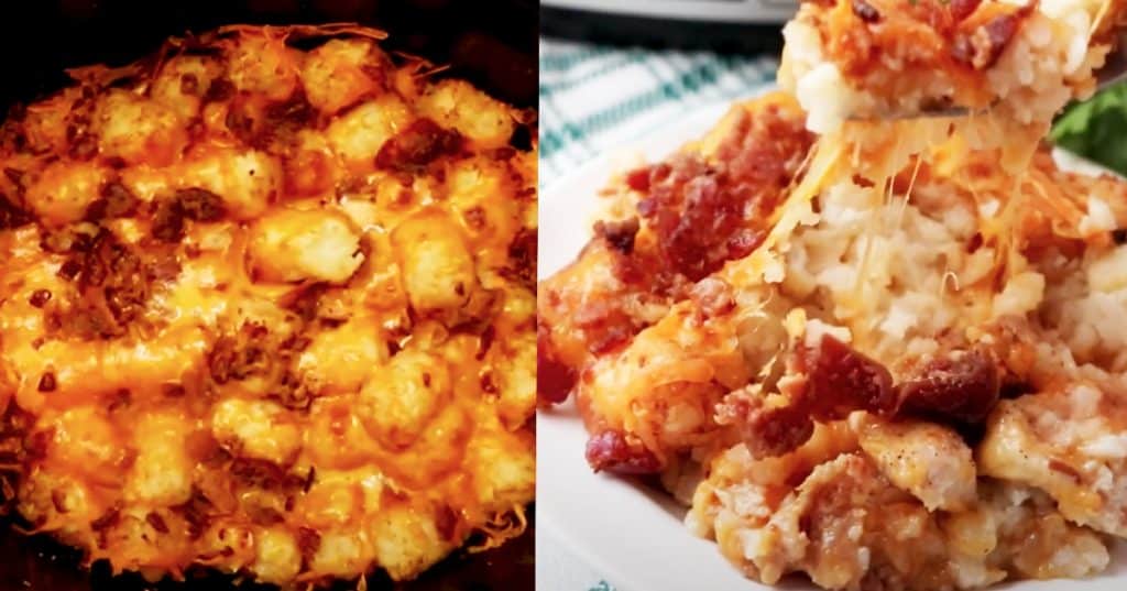 How to make Crockpot Chicken Tater Tots | Easy Slow Cooker Recipes
