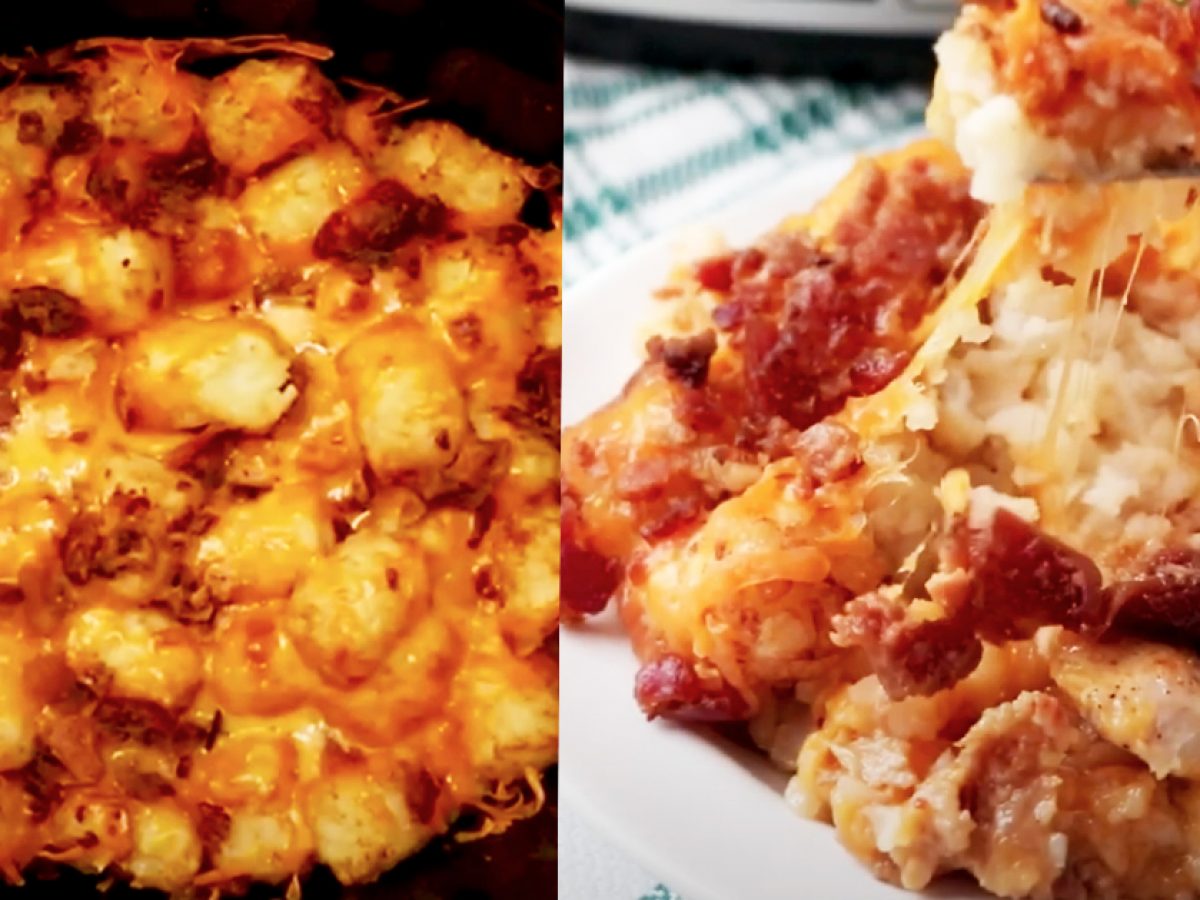 Crock Pot Chicken Tater Tot Casserole - The Country Cook