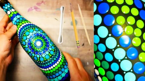 How To Make A Dot Mandala Bottle Painting | DIY Joy Projects and Crafts Ideas