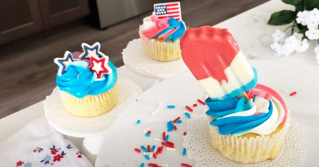 Firecracker Popsicle Fourth Of July Cupcake Recipe | Homemade Recipes