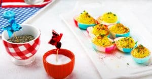 Red, White And Blue Deviled Eggs Recipe