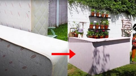 How To Make A Garden Bar With An Old Bed Frame | DIY Joy Projects and Crafts Ideas