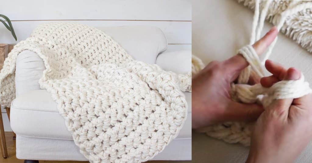 How to Hand Crochet A Blanket | DIY Sewing