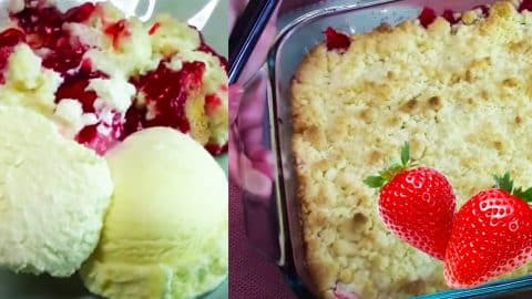 Strawberry Cheesecake Dump Cake Recipe | DIY Joy Projects and Crafts Ideas